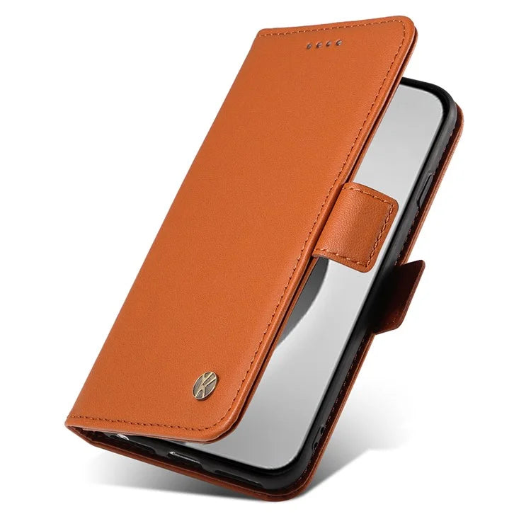 YIKATU YK-003 For iPhone 16 Pro Max Case PU Leather Folio Flip Phone Cover