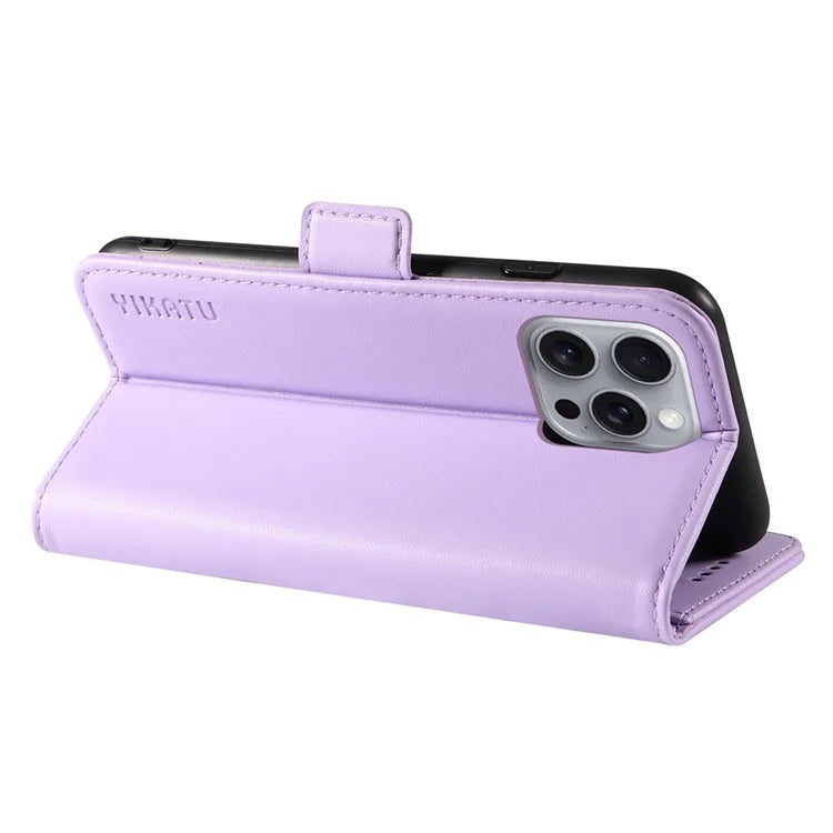 YIKATU YK-003 For iPhone 16 Pro Max Case PU Leather Folio Flip Phone Cover
