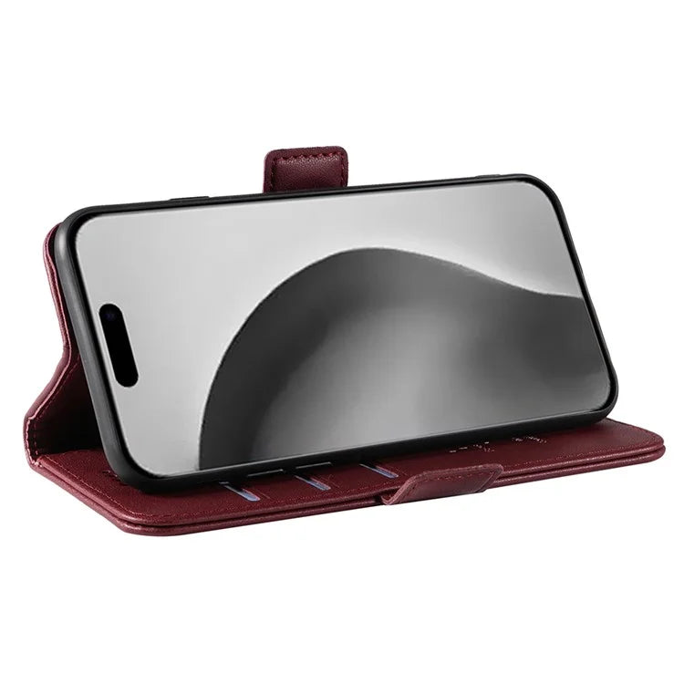 YIKATU YK-003 For iPhone 16 Pro Max Case PU Leather Folio Flip Phone Cover
