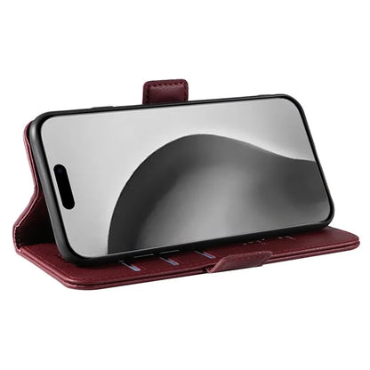 YIKATU YK-003 For iPhone 16 Pro Max Case PU Leather Folio Flip Phone Cover