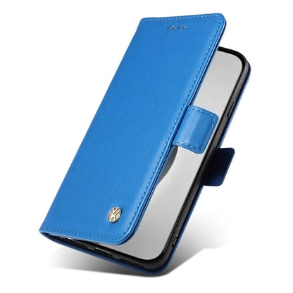 YIKATU YK-003 For iPhone 16 Pro Max Case PU Leather Folio Flip Phone Cover