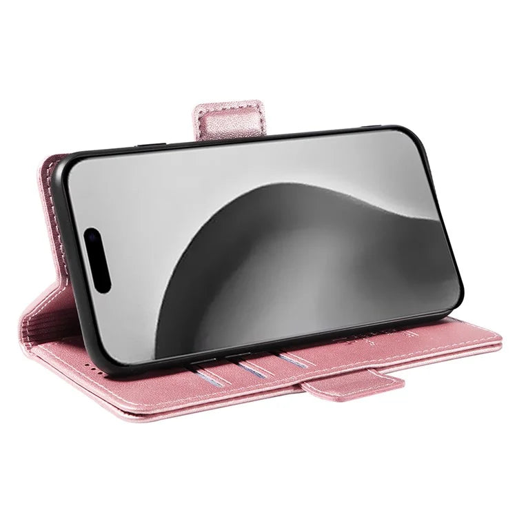 YIKATU YK-003 For iPhone 16 Pro Max Case PU Leather Folio Flip Phone Cover