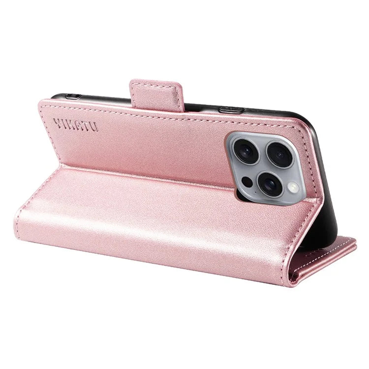 YIKATU YK-003 For iPhone 16 Pro Max Case PU Leather Folio Flip Phone Cover