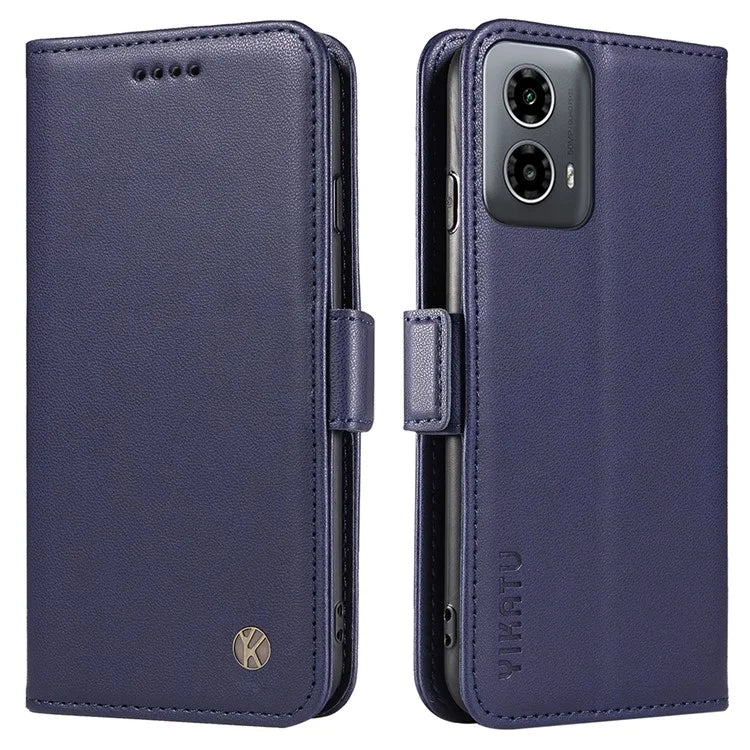 YIKATU YK-003 For Motorola Moto G34 5G Case Card Slots PU Leather Wallet Phone Cover