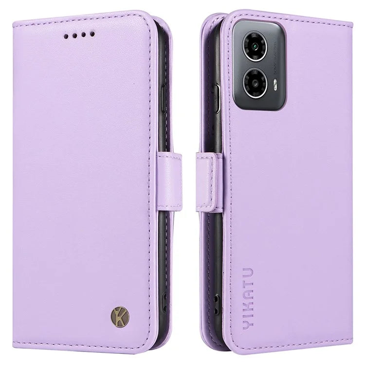 YIKATU YK-003 For Motorola Moto G34 5G Case Card Slots PU Leather Wallet Phone Cover