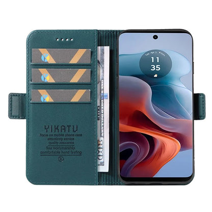 YIKATU YK-003 For Motorola Moto G34 5G Case Card Slots PU Leather Wallet Phone Cover