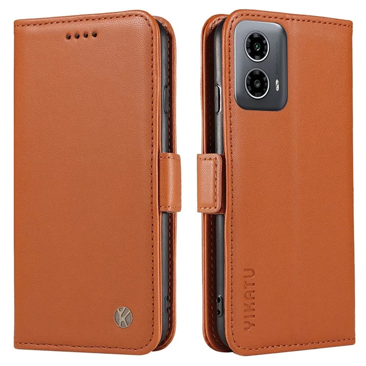 YIKATU YK-003 For Motorola Moto G34 5G Case Card Slots PU Leather Wallet Phone Cover
