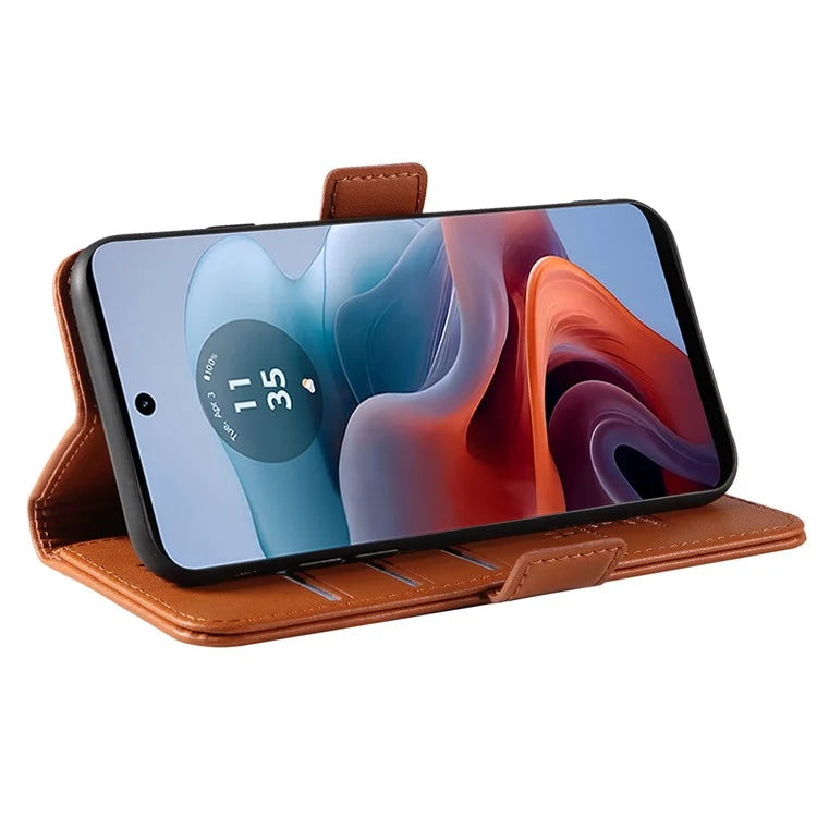 YIKATU YK-003 For Motorola Moto G34 5G Case Card Slots PU Leather Wallet Phone Cover