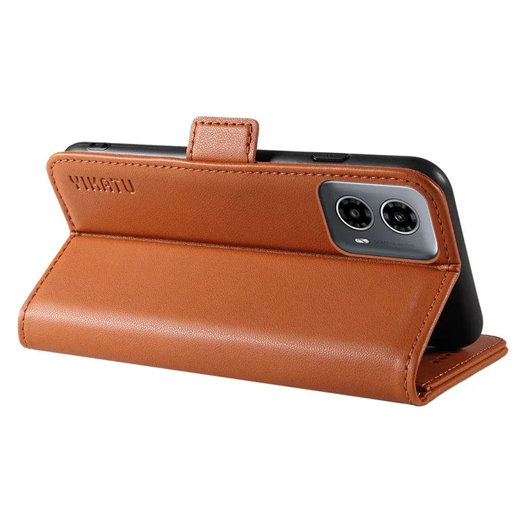 YIKATU YK-003 For Motorola Moto G34 5G Case Card Slots PU Leather Wallet Phone Cover