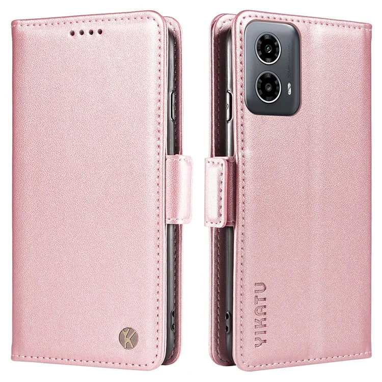 YIKATU YK-003 For Motorola Moto G34 5G Case Card Slots PU Leather Wallet Phone Cover