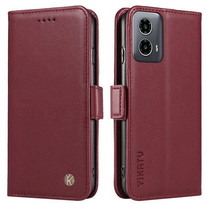 YIKATU YK-003 For Motorola Moto G34 5G Case Card Slots PU Leather Wallet Phone Cover