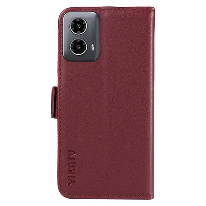 YIKATU YK-003 For Motorola Moto G34 5G Case Card Slots PU Leather Wallet Phone Cover