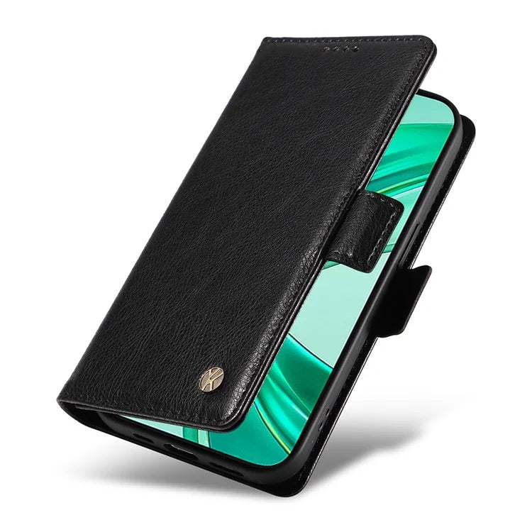 YIKATU YK-007 For iPhone 16 Pro Max Case Litchi Texture Leather Phone Cover with Wallet Stand