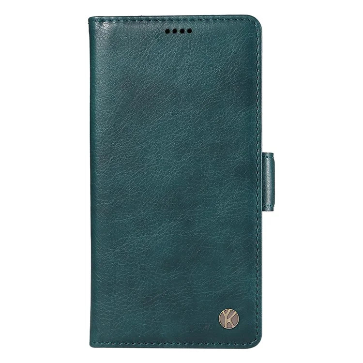 YIKATU YK-007 For iPhone 16 Pro Max Case Litchi Texture Leather Phone Cover with Wallet Stand