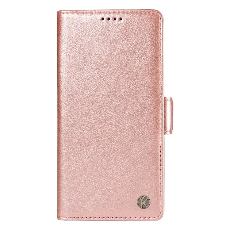 YIKATU YK-007 For iPhone 16 Pro Max Case Litchi Texture Leather Phone Cover with Wallet Stand