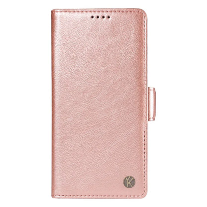 YIKATU YK-007 For iPhone 16 Pro Max Case Litchi Texture Leather Phone Cover with Wallet Stand