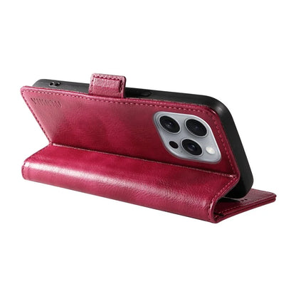YIKATU YK-007 For iPhone 16 Pro Max Case Litchi Texture Leather Phone Cover with Wallet Stand