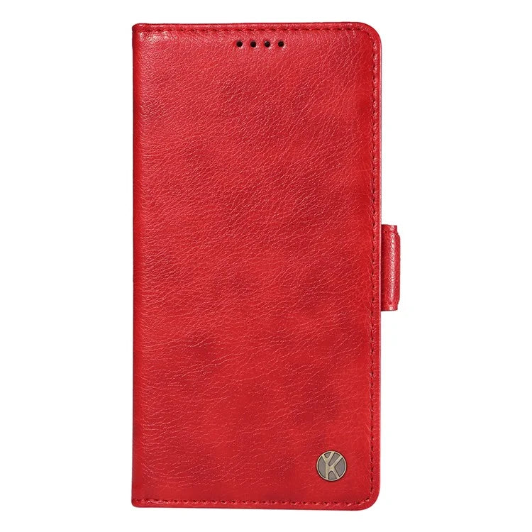 YIKATU YK-007 For iPhone 16 Pro Max Case Litchi Texture Leather Phone Cover with Wallet Stand