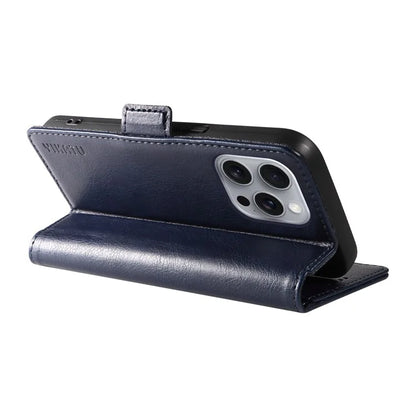 YIKATU YK-007 For iPhone 16 Pro Max Case Litchi Texture Leather Phone Cover with Wallet Stand