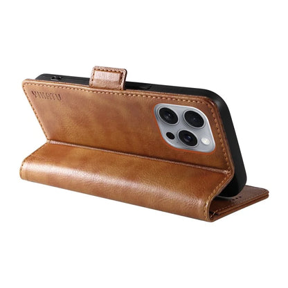 YIKATU YK-007 For iPhone 16 Pro Max Case Litchi Texture Leather Phone Cover with Wallet Stand