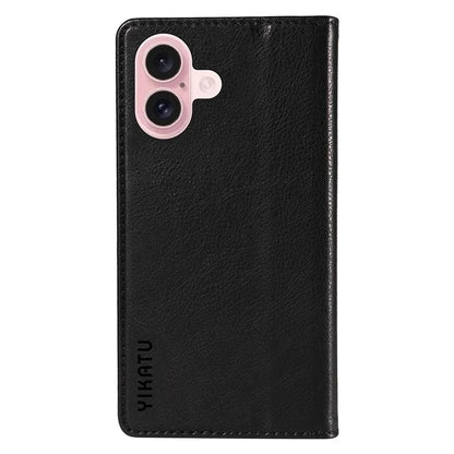 YIKATU YK-006 For iPhone 16 Wallet Case Scratch-Proof Leather Phone Cover