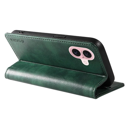 YIKATU YK-006 For iPhone 16 Wallet Case Scratch-Proof Leather Phone Cover