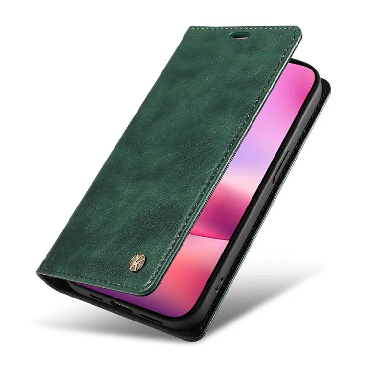 YIKATU YK-006 For iPhone 16 Wallet Case Scratch-Proof Leather Phone Cover