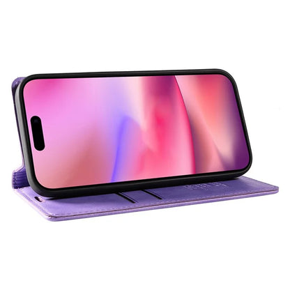 YIKATU YK-006 For iPhone 16 Wallet Case Scratch-Proof Leather Phone Cover