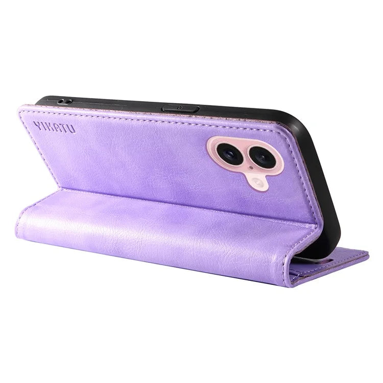 YIKATU YK-006 For iPhone 16 Wallet Case Scratch-Proof Leather Phone Cover