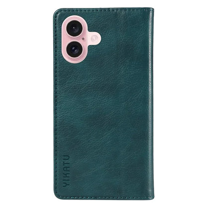 YIKATU YK-006 For iPhone 16 Wallet Case Scratch-Proof Leather Phone Cover