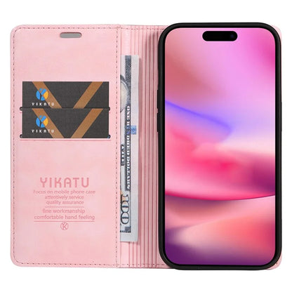 YIKATU YK-006 For iPhone 16 Wallet Case Scratch-Proof Leather Phone Cover