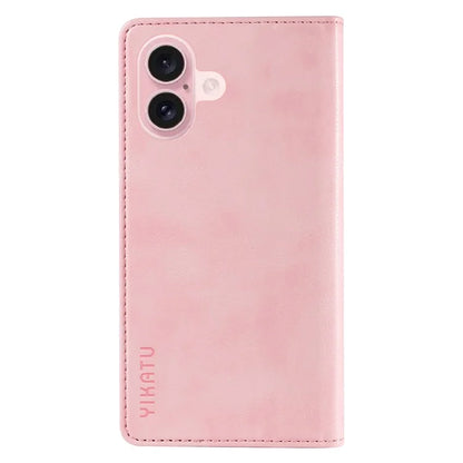 YIKATU YK-006 For iPhone 16 Wallet Case Scratch-Proof Leather Phone Cover