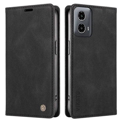 YIKATU YK-004 For Motorola Moto G34 5G Wallet Case Skin Feel PU Leather Phone Cover
