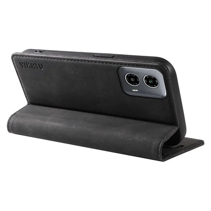 YIKATU YK-004 For Motorola Moto G34 5G Wallet Case Skin Feel PU Leather Phone Cover