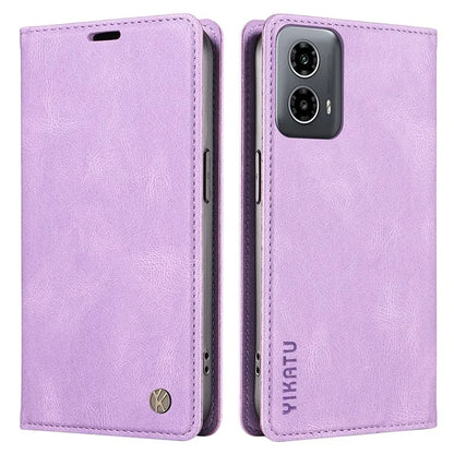 YIKATU YK-004 For Motorola Moto G34 5G Wallet Case Skin Feel PU Leather Phone Cover