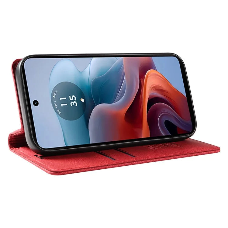 YIKATU YK-004 For Motorola Moto G34 5G Wallet Case Skin Feel PU Leather Phone Cover
