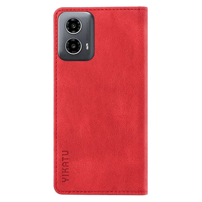 YIKATU YK-004 For Motorola Moto G34 5G Wallet Case Skin Feel PU Leather Phone Cover