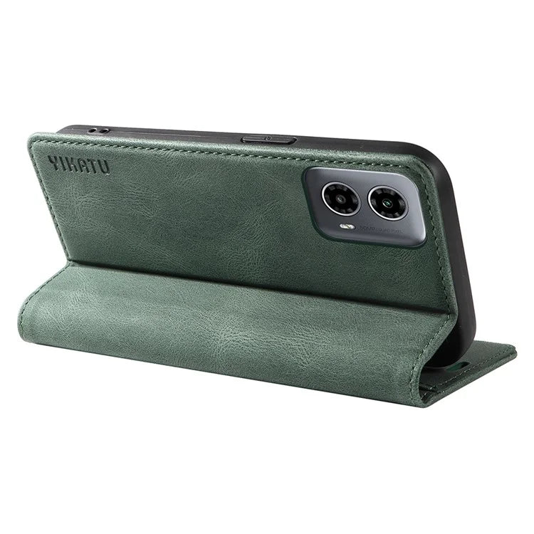 YIKATU YK-004 For Motorola Moto G34 5G Wallet Case Skin Feel PU Leather Phone Cover