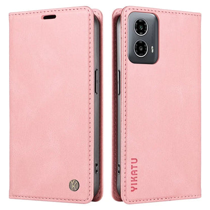 YIKATU YK-004 For Motorola Moto G34 5G Wallet Case Skin Feel PU Leather Phone Cover