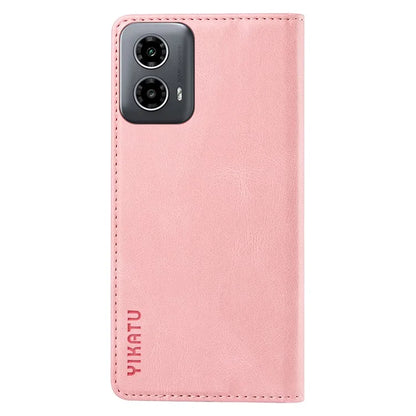 YIKATU YK-004 For Motorola Moto G34 5G Wallet Case Skin Feel PU Leather Phone Cover