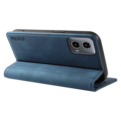 YIKATU YK-004 For Motorola Moto G34 5G Wallet Case Skin Feel PU Leather Phone Cover