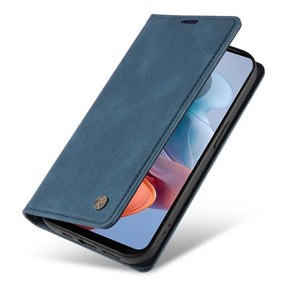 YIKATU YK-004 For Motorola Moto G34 5G Wallet Case Skin Feel PU Leather Phone Cover