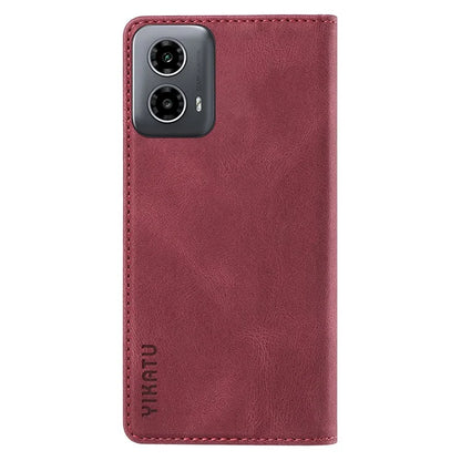 YIKATU YK-004 For Motorola Moto G34 5G Wallet Case Skin Feel PU Leather Phone Cover