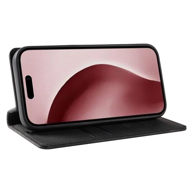 YIKATU YK-004 For iPhone 16 Pro Case Leather Phone Cover Magnetic Absorption Stand Function