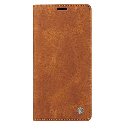 YIKATU YK-004 For iPhone 16 Pro Case Leather Phone Cover Magnetic Absorption Stand Function
