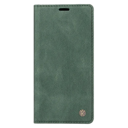 YIKATU YK-004 For iPhone 16 Pro Case Leather Phone Cover Magnetic Absorption Stand Function