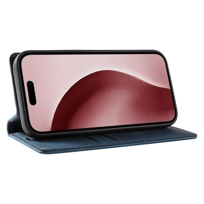 YIKATU YK-004 For iPhone 16 Pro Case Leather Phone Cover Magnetic Absorption Stand Function
