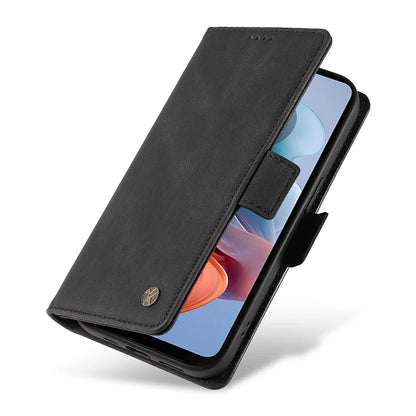 YIKATU YK-005 For Motorola Moto G34 5G Case Card Slot Skin-Touch Leather Magnetic Clasp Phone Cover