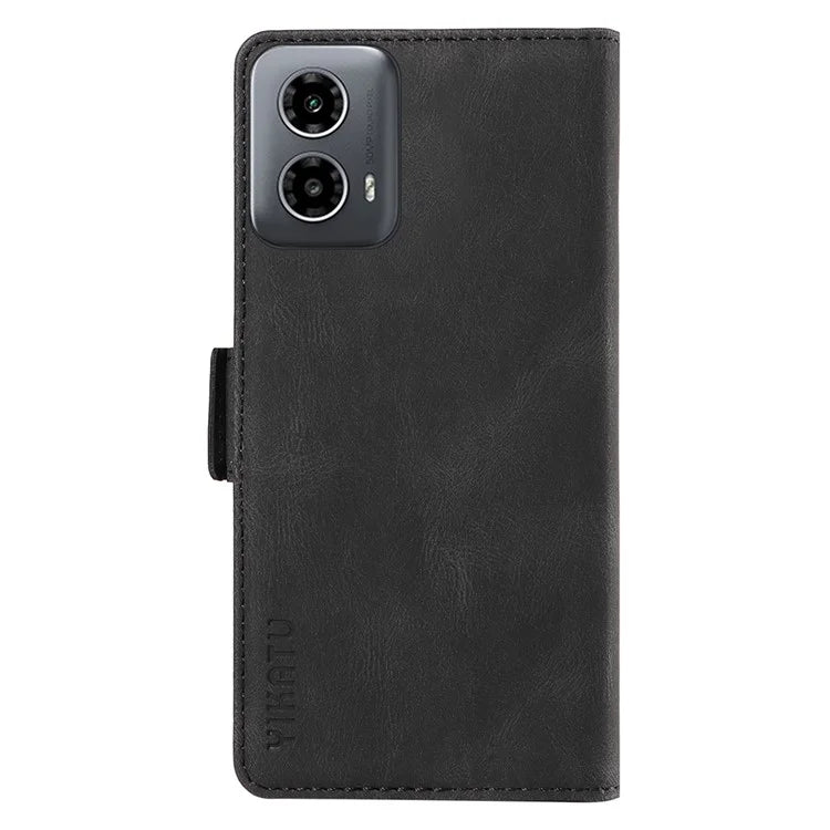 YIKATU YK-005 For Motorola Moto G34 5G Case Card Slot Skin-Touch Leather Magnetic Clasp Phone Cover