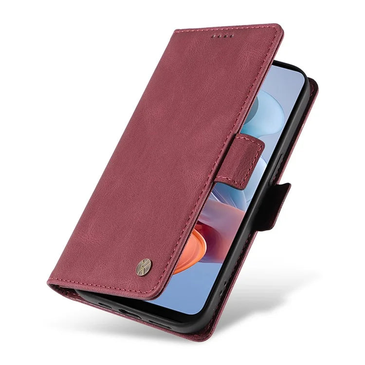 YIKATU YK-005 For Motorola Moto G34 5G Case Card Slot Skin-Touch Leather Magnetic Clasp Phone Cover